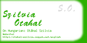 szilvia otahal business card
